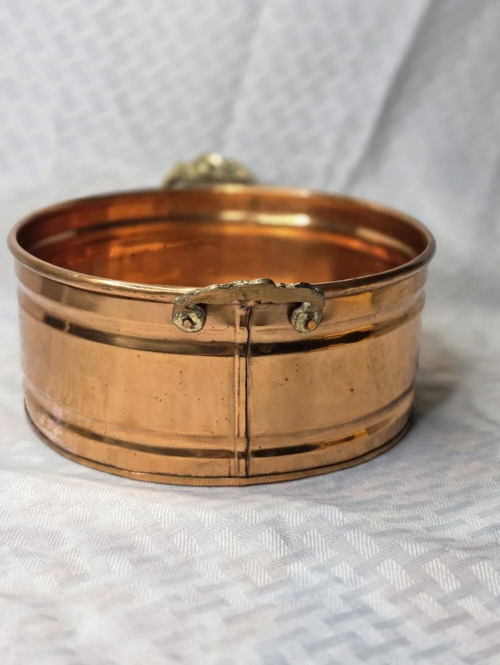 Vintage J.I. Design Inc. Copper & Brass Planter Bowl / Ice Bucket 7
